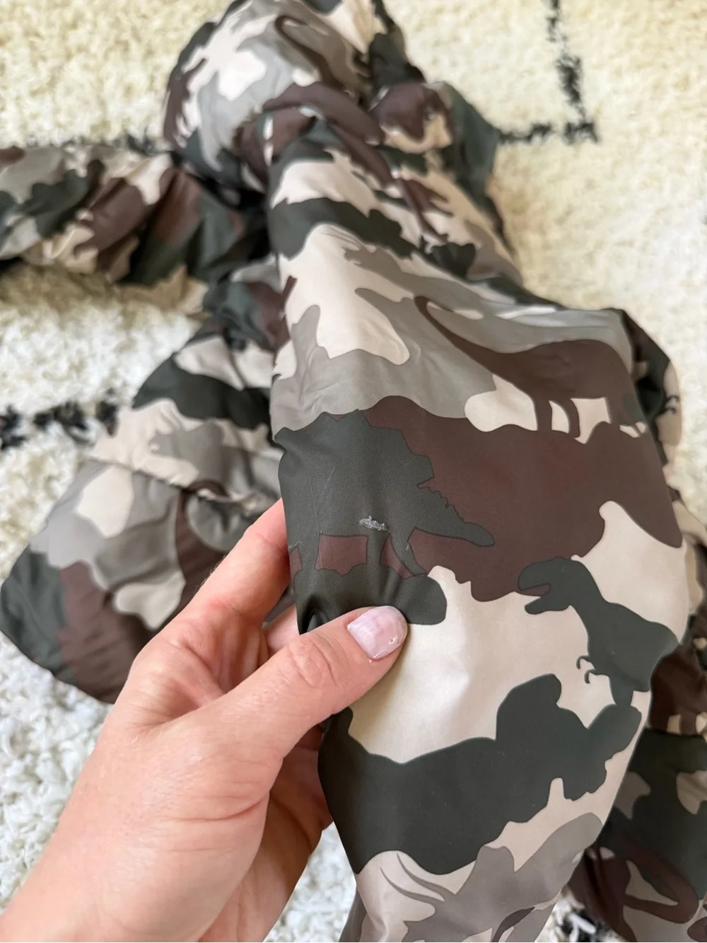 Zara Kids Camo Puffer Jacket in Brown & Green 3-4Y
